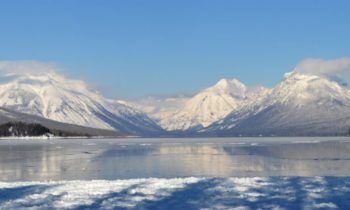 Largest lake in Montana’s Glacier National Park freezes over