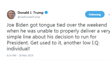 Trump targets Biden after former VP’s verbal slip