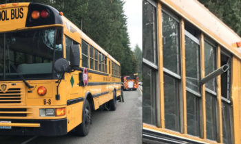 Washington State Patrol reminds drivers to secure loads after ladder strikes school bus