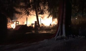 Crews battle fire at Olympia homeless camp