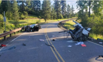 Teen hospitalized after Kootenai County crash that left vehicle in two pieces