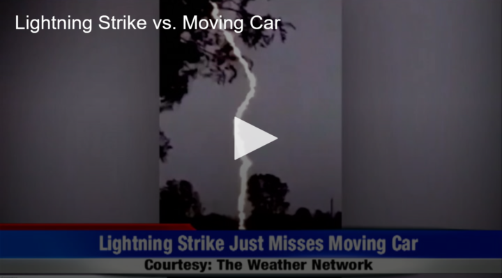 2020-06-11 Lightning Strike vs Moving Car Fox 11 Tri Cities Fox 41 Yakima