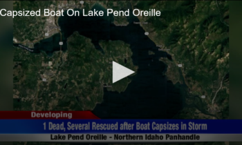 Capsized Boat On Lake Pend Oreille