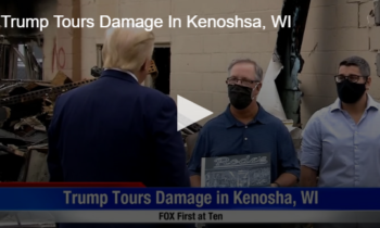 Trump Tours Damage In Kenoshsa, WI