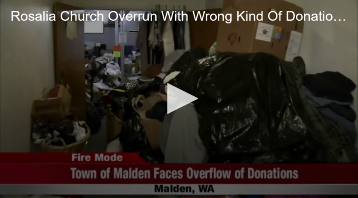 2020-09-21 Rosalia Church Overrun With Wrong Kind Of Donations for Malden Fox 11 Tri Cities Fox 41 Yakima