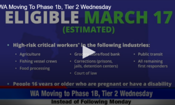 WA Moving To Phase 1b, Tier 2 Wednesday