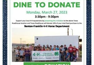 Benton-Franklin 4-H Horse Department raising money at Texas Roundhouse