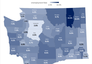 February unemployment rates released for counties in Washington