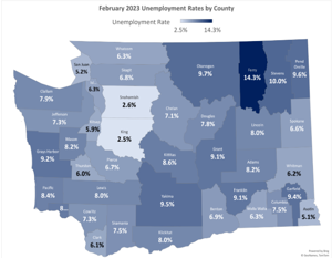 February unemployment rates released for counties in Washington | Fox