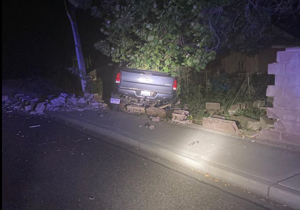 Driver crashes through wall in Kennewick