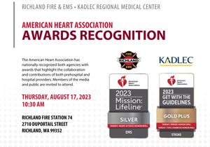 Richland Fire and EMS, Kadlec honored by American Heart Association