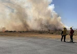 Umatilla Rural fire Protection Agency responding to fire near Beach Access Way