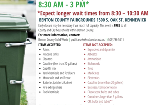 Hazardous waste collection event set for Benton County