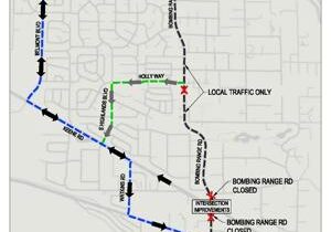 Bombing Range Road will close October 3 for pavement project