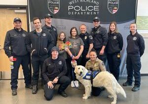 West Richland Police Department has nominated therapy K9 Polar for national award