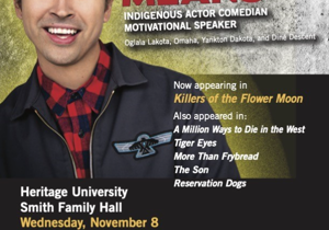 Tatanka Means, Native American actor and comedian coming to Heritage University