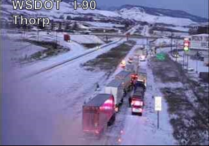 I-90 closed near Ellensburg due to weather