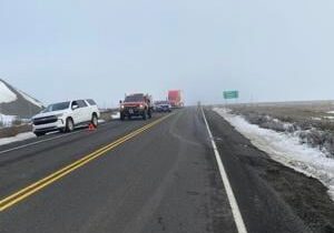 Collision blocks intersection of Sellards Rd and Travis Rd south of Benton City