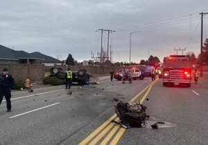 1 northbound lane reopened after single vehicle collision on Steptoe Street in Richland