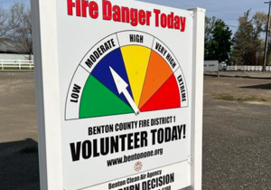 Benton County Fire Danger reduced to moderate