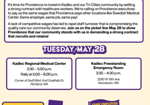 Kadlec employees to hold informational picket, rally on May 28