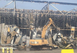 Demolition underway at site of Finley warehouse fire, could last two months