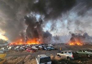 Nob Hill Auto Wrecking fire in Yakima burns 100 wrecked cars, will continue to burn for weeks