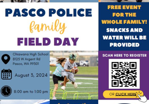 Pasco PD hosting Family Field Day on Aug. 2