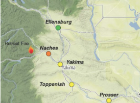 Air quality alert issued for Yakima County due to wildfire smoke