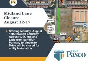 Road closure in Pasco to begin on Monday