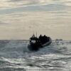 Moment police save stranded yacht during storm