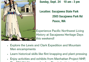 Heritage Day celebration planned for Sacajawea State Park in Pasco