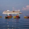 Environmental protesters block French cruise liner port