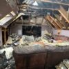 Family miraculously escapes home after lightning sets roof on fire