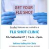 Veterans invited to Yakima Valley VA Clinic for free flu shot on Sept. 27