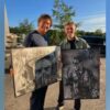 Color blind artist gives Tom Cruise charcoal portrait of the ‘Top Gun’ star