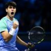 Alcaraz beats Rublev to open ATP Finals account, Ruud misses last four chance