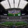 Cowboys stadium roof closed after metal sheet falls from ceiling