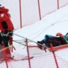 Shiffrin’s bid for 100th win ends in crash as Hector wins in Killington